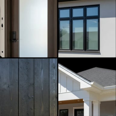 Modern architectural details including windows and doors.